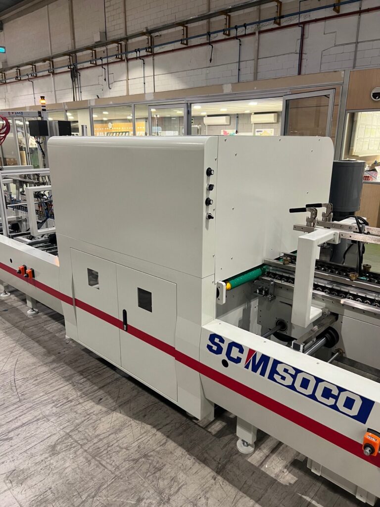 Dobladora pegadora SCM WO-750PC R I con módulo de inspección